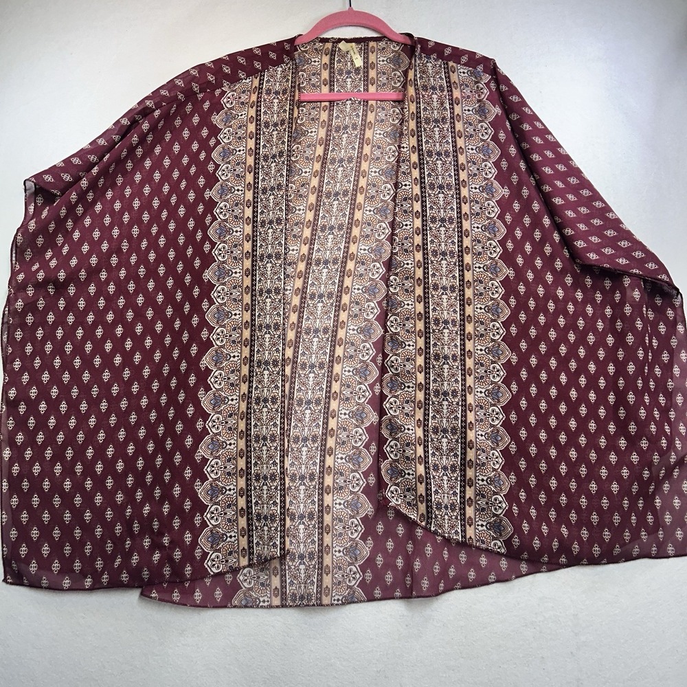 Live 4 Truth Oversized Kimono Maroon Aztec 1X